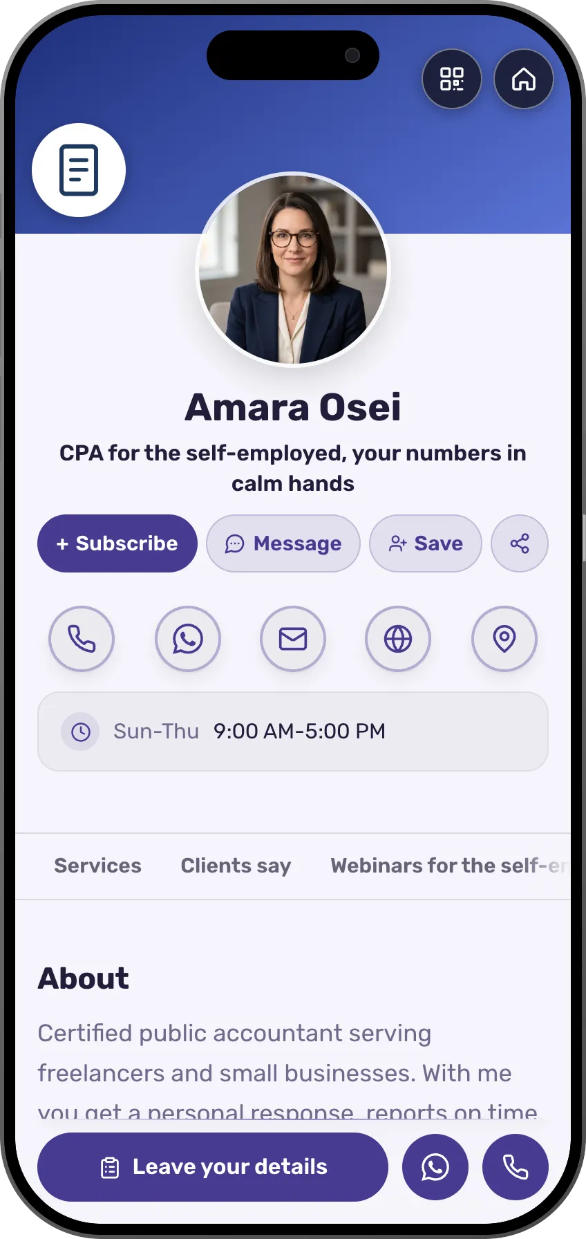 Accountants: a ready card