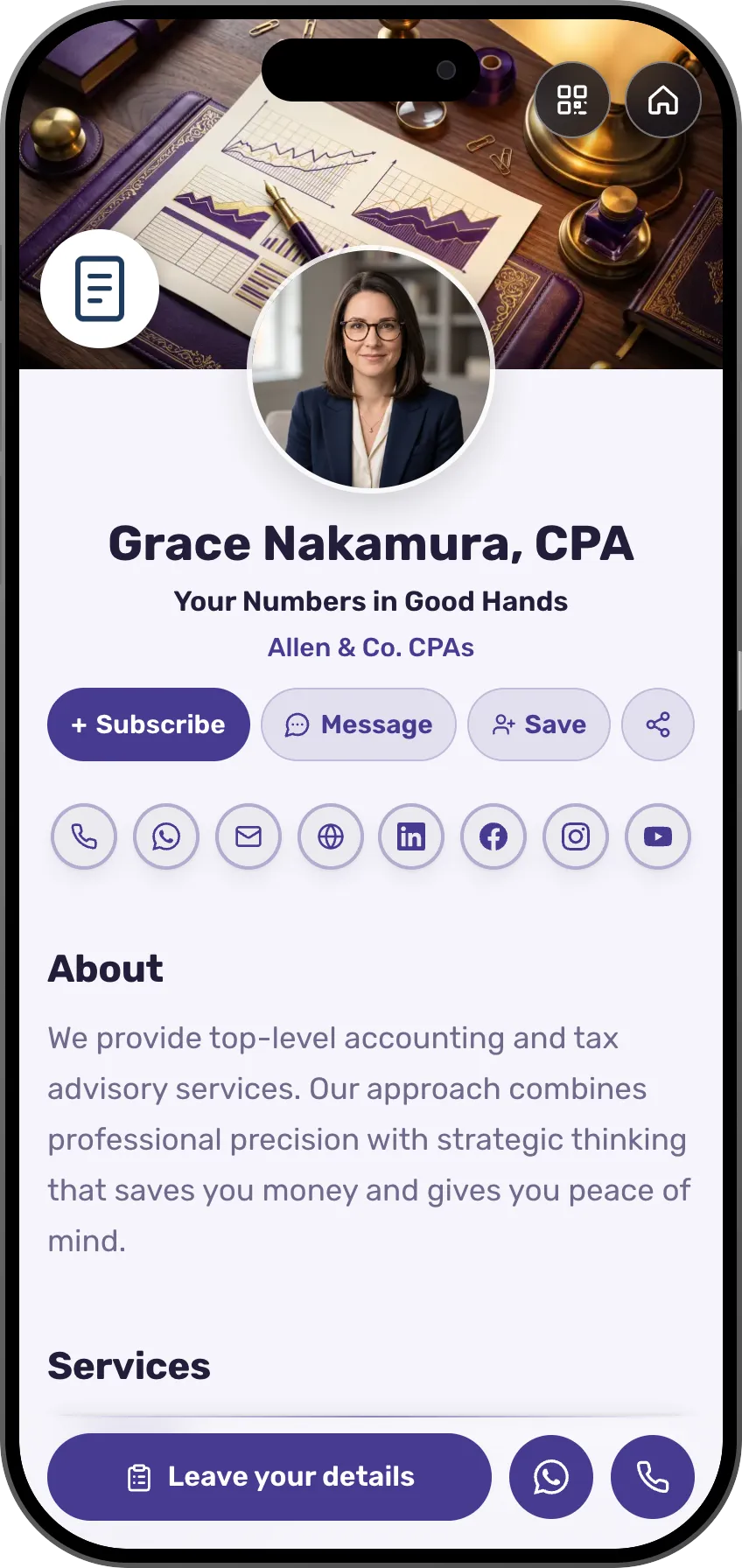 CEOs and founders: a ready card