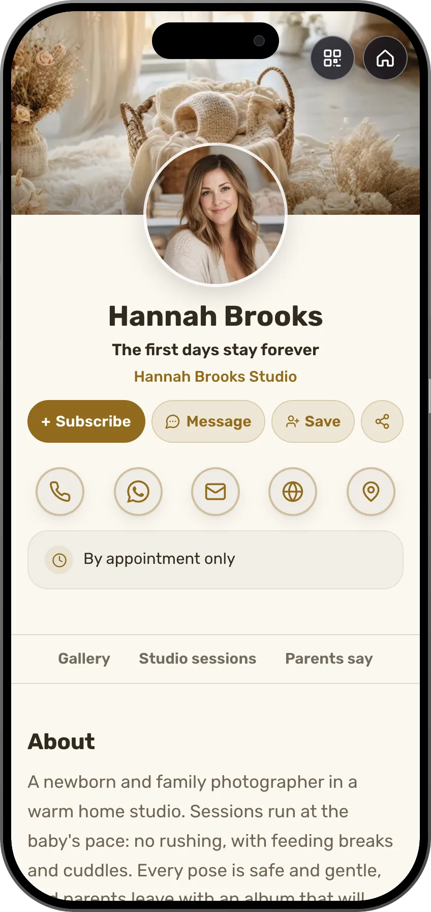 Photographers: a ready card