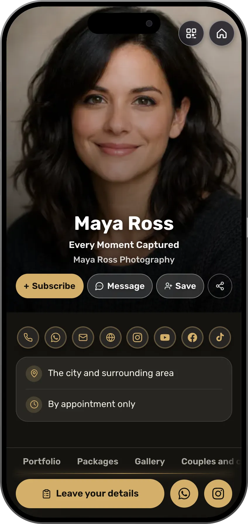 Photographers: a ready card