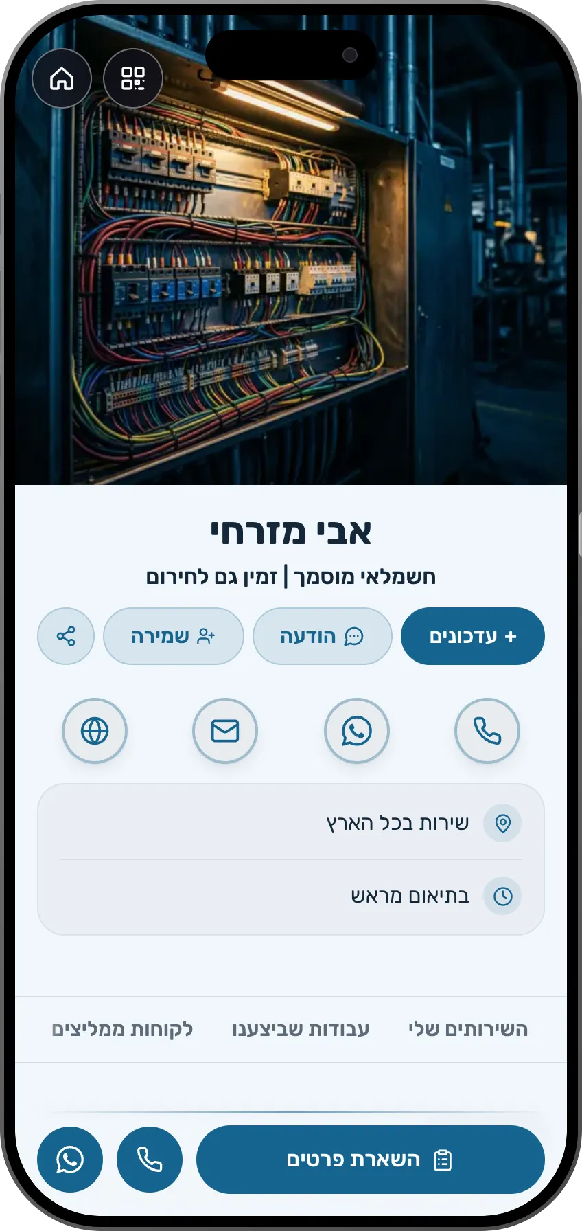 חשמלאים: כרטיס מוכן