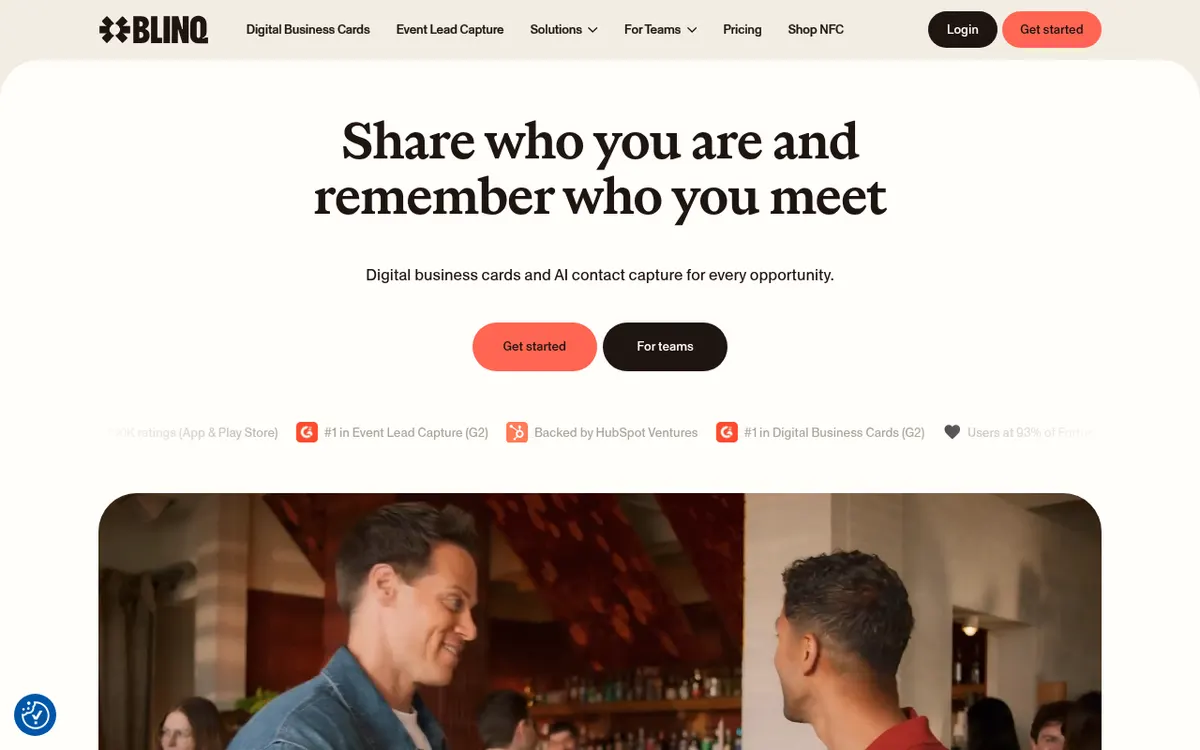 The Blinq homepage as it looked on 1 September 2026