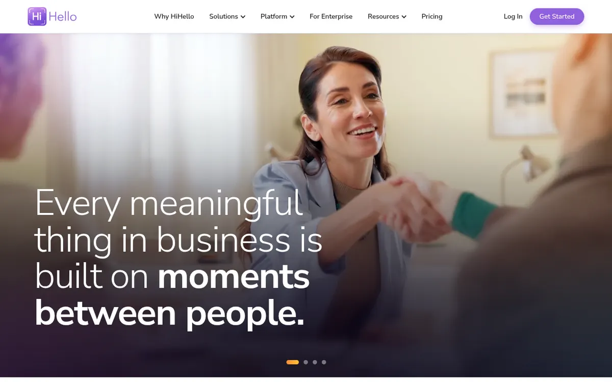The HiHello homepage as it looked on 1 September 2026