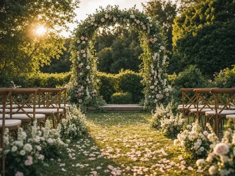 Garden venue wedding