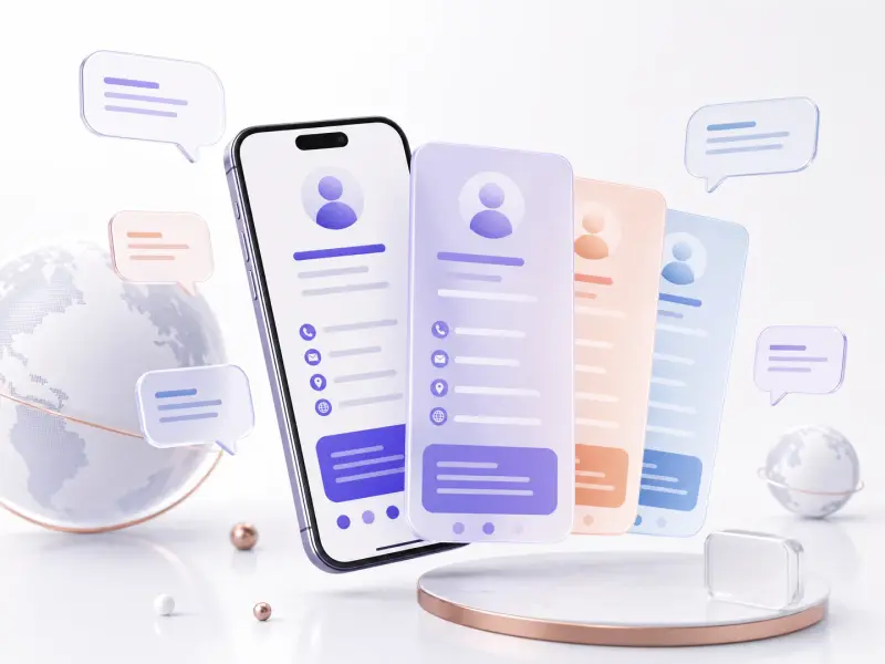 A card in multiple languages