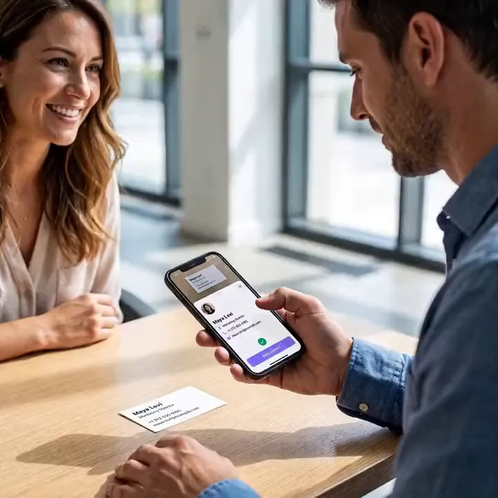 Even a paper card becomes a real contact